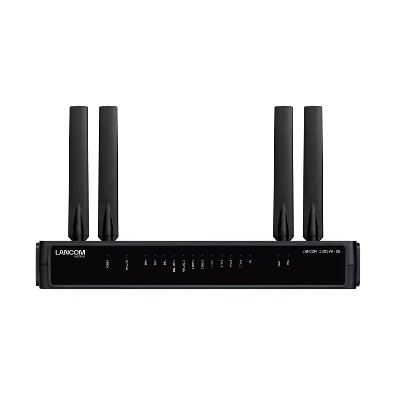 Router Lancom Systems LANCOM 1803VA-5G (EU) — 5G, Gigabit Ethernet, antenna SMA esterna, 1 ventola, sicurezza AES/3DES