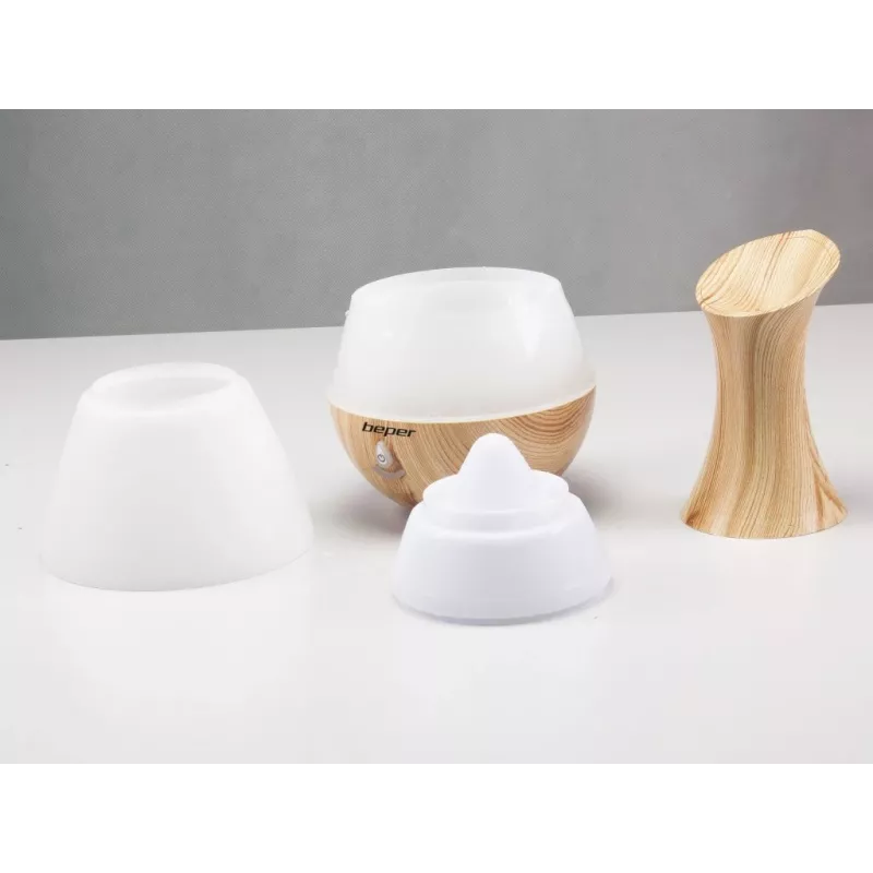Beper 70.405 diffusore di aromi a ultrasuoni, 235 ml, luce LED a 7 colori, 4 W, spegnimento automatico
