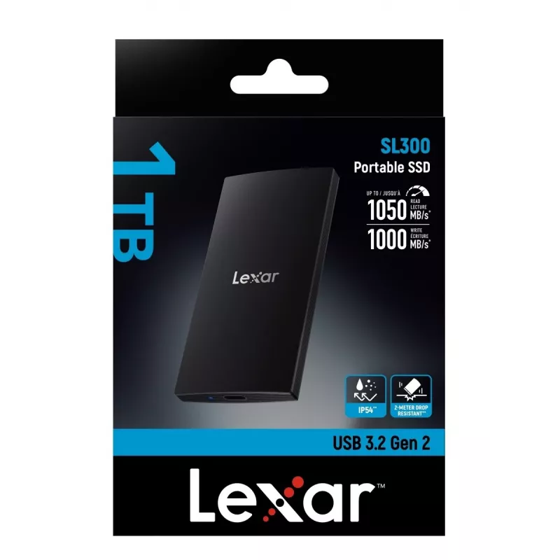 Unità a stato solido esterna Lexar 1 TB USB Type-C 3.2 Gen 2 LSL300001T-RNBNG