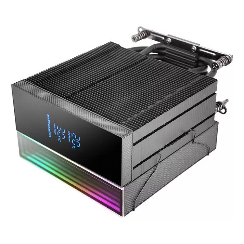 Dissipatore TACENS Mars Gaming MCPU-LCD, ventola 120 mm, TDP 300 W, supporta LGA1700/1200/115x/1366 e AM4/AM5, nero