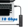 Hub USB-C, 4 porte 2x USB-A, 2x USB-C, nero