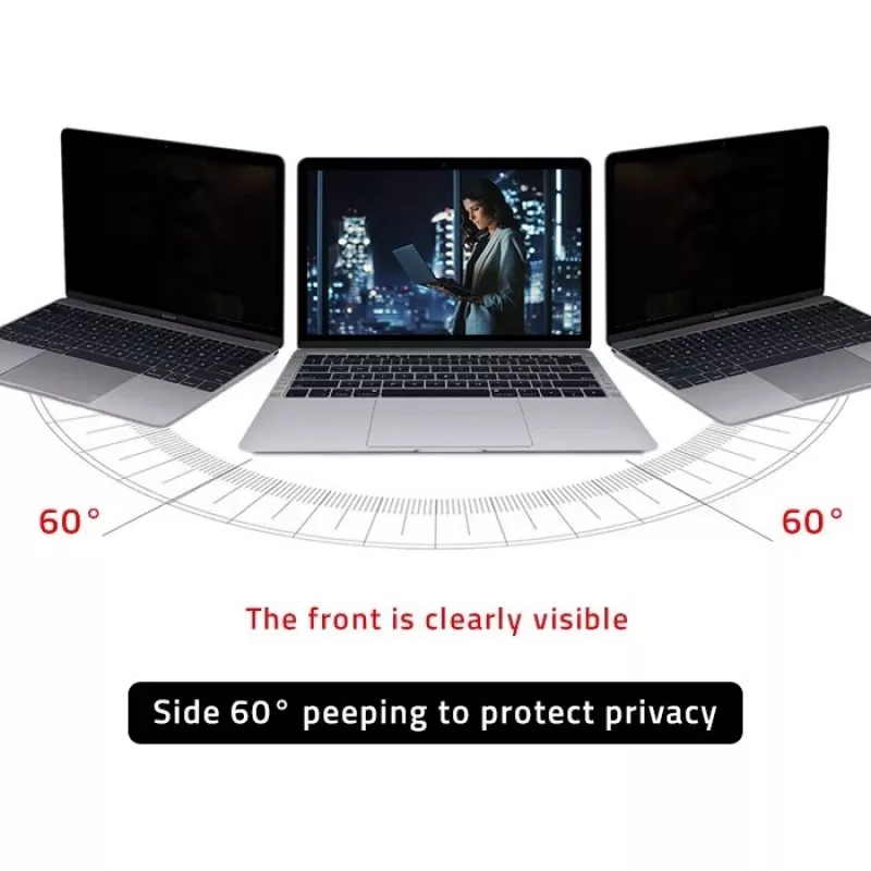 Qoltec 51052 filtro privacy GDPR per laptop da 15,6 pollici (39,6 cm), 16:9, 345,4 x 194,3 mm