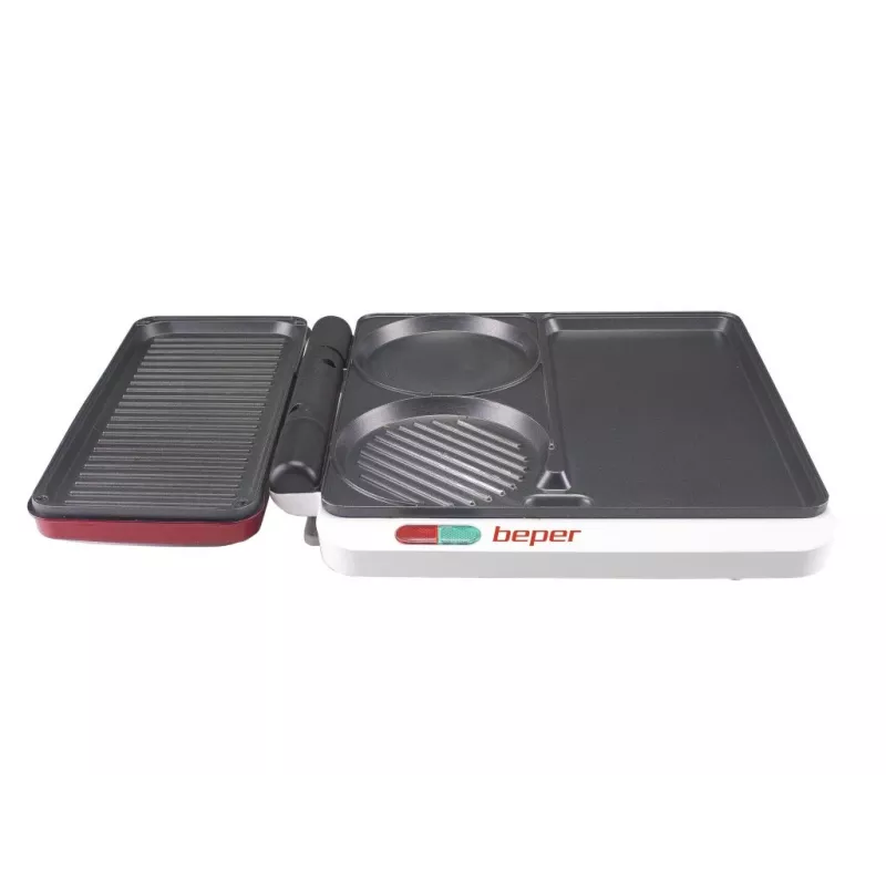 Beper P101CUD500 Party Line griglia elettrica con 4 piastre di cottura