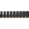 Set di bussole Bosch PRO 3/4 pollice, 9 pezzi, bussole profonde, nero