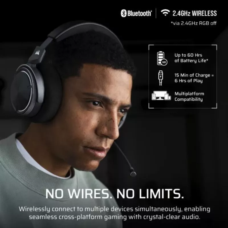 Cuffie Virtuoso Max Wireless Carbon
