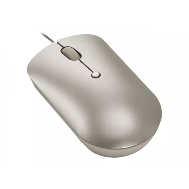 Mouse da ufficio con filo Lenovo 540 ambidestro USB Type-C ottico 2400 DPI sabbia
