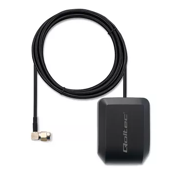 Antenna GPS/GLONASS QOLTEC 28 dBi 50 W con connettore maschio SMA angolare
