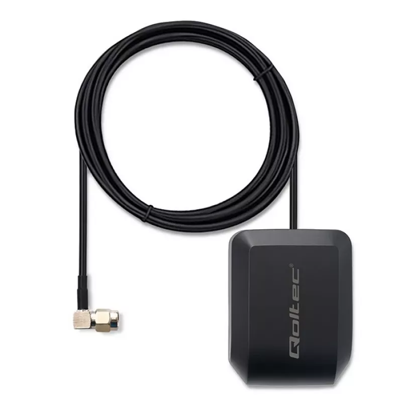Antenna GPS/GLONASS QOLTEC 28 dBi 50 W con connettore maschio SMA angolare