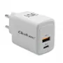 Caricabatterie QOLTEC 51824 GaN 35W USB-C PD & USB QC 3.0, 5–20V, 1x USB-C, 1x USB-A