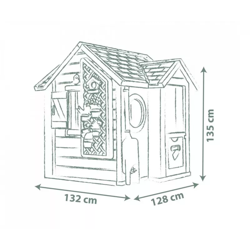 Casetta gioco SMOBY 810408 casetta da giardino per bambini da 2 anni multicolore con 1 porta
