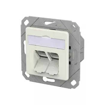 METZ CONNECT presa di connessione E-DAT C6A LSA++ 2 porte UPk bianco puro