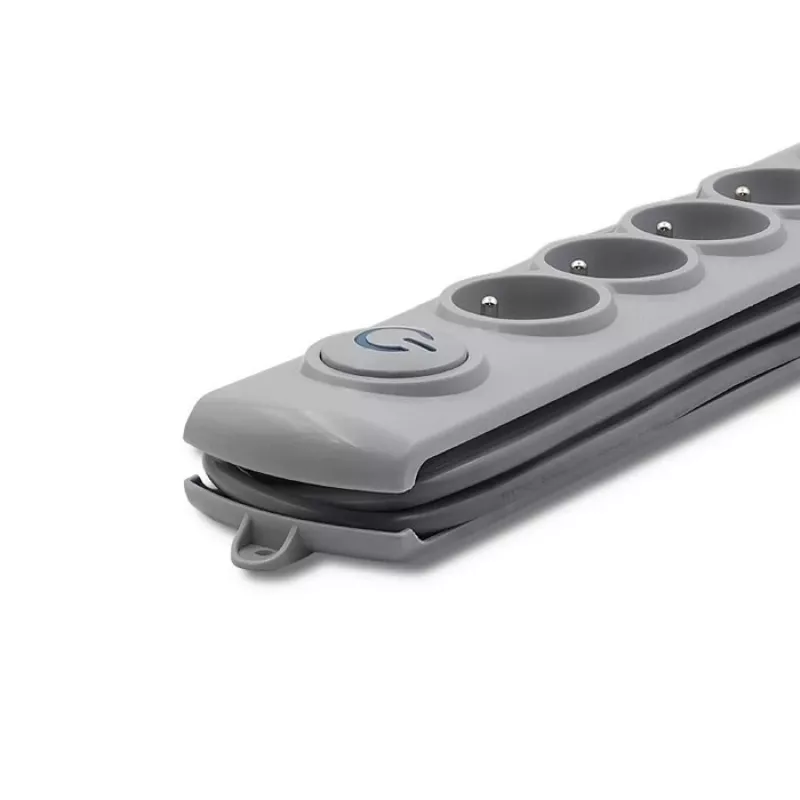 Protezione da sovratensione Qoltec 50272 grigio 5 prese AC 230V 3m