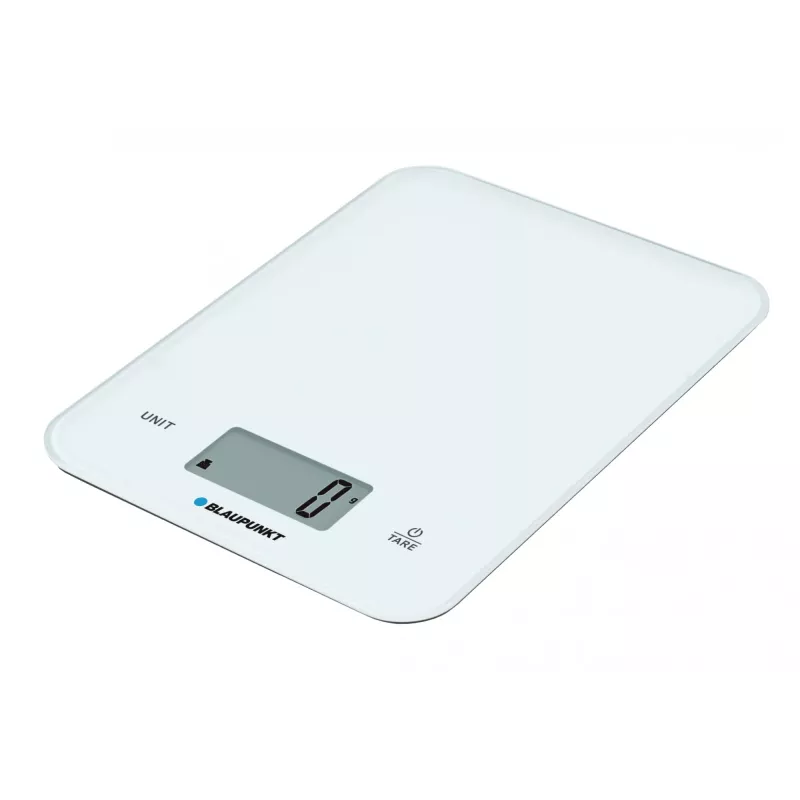 Bilancia da cucina BLAUPUNKT FKS401 — bianca, max. 10 kg, precisione 1 g, comandi touch