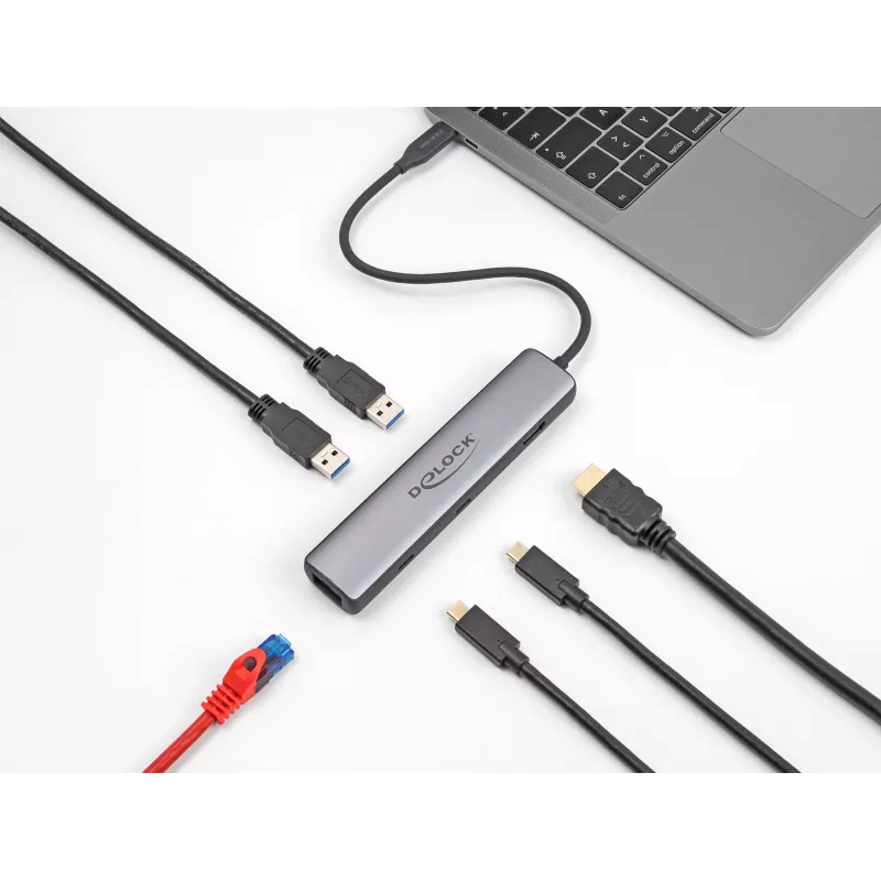 DeLOCK Docking station USB Type-C 8K HDMI USB 10 Gbps 2,5 Gigabit LAN PD 100W