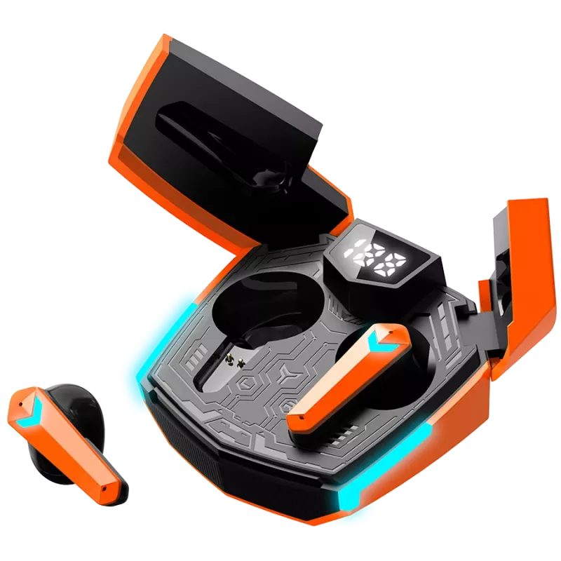Canyon GTWS-2 Cuffie Wireless Ear-Hook Gaming USB Type-C Dock di ricarica Arancione (CND-GTWS2O)