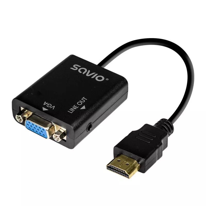 Adattatore HDMI-VGA con audio AK-76 Savio SAVAK-76