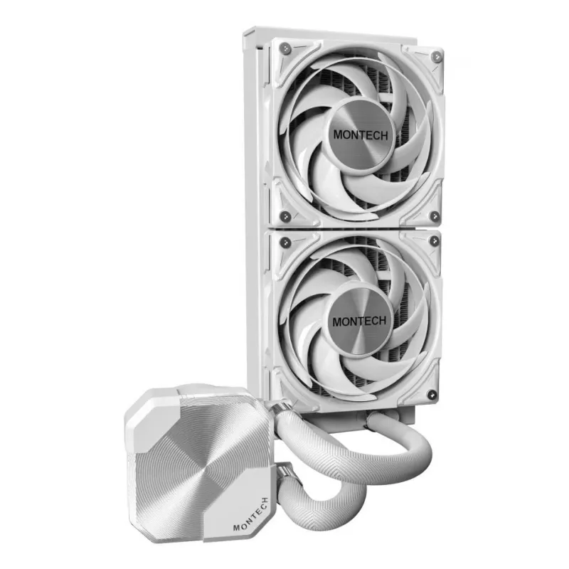 Montech HyperFlow Silent 240 dissipatore liquido all-in-one per processore 12 cm bianco 1 pz.