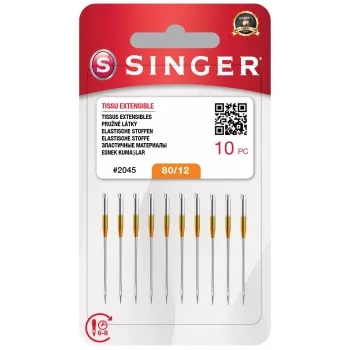 Aghi per macchina da cucire SINGER N204511M1003 — modello 2045 SZ12 BLST, confezione da 10, aghi universali per macchina da cucire domestica