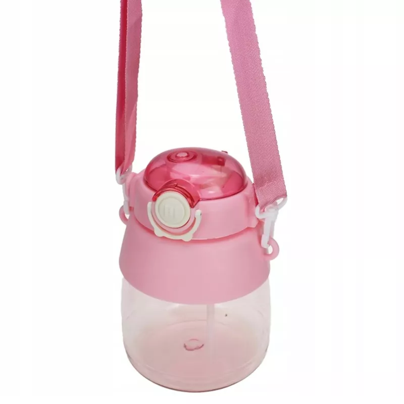 Borraccia Extralink per scuola con cannuccia e tracolla 1 L rosa