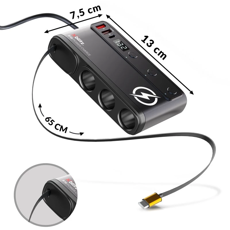 Xblitz R10 Power Charge sdoppiatore presa auto