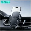 Supporto auto usams ZJ085 nero — supporto per smartphone da auto, morsetto regolabile