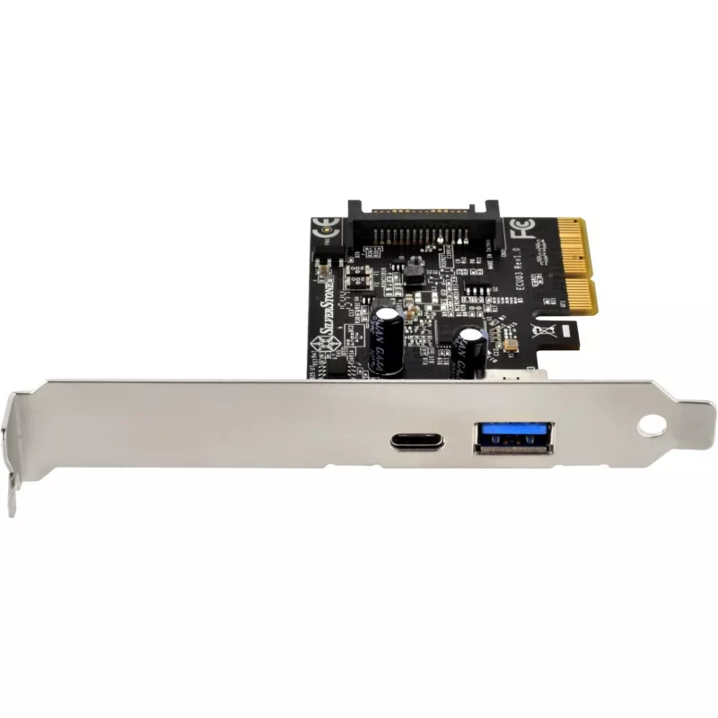SilverStone ECU03 - adattatore USB - PCIe 2.0 x2 Low Profile - USB-C 3.1 x 1 + USB-C x 1 (SST-ECU03)