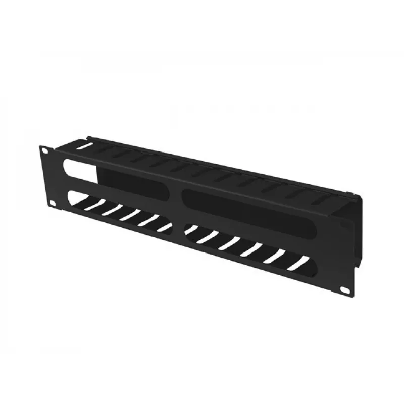 Organizzatore di cavi per rack 19 pollici 2U LANBERG AK-1705-B, nero