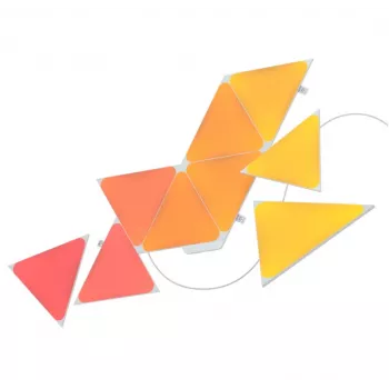 Pannelli LED triangolari Nanoleaf NL47-0002TW-9PK — set con 9 pannelli da parete RGB, alimentazione a rete, bianco