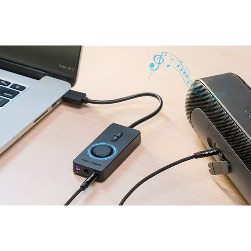 Vention CDRBF scheda audio esterna USB 2.0, jack, controllo del volume, 48 kHz, 1 m