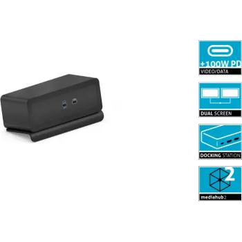 Docking station PureLink Mediahub2 USB-C (M2-ENC07-9940) – nero, porta host USB-C