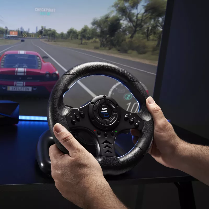 Volante + pedali Subsonic SA5426-NG nero USB rotazione 180°