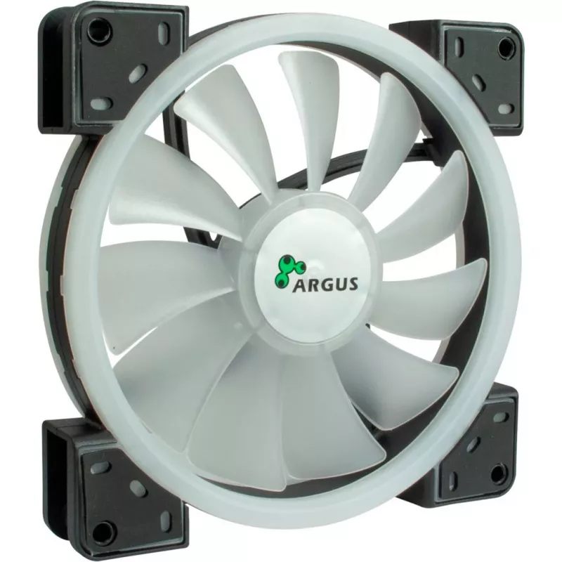Inter-Tech 88885539 Argus RS-141 RGB ventola per case, 140x140x25 mm, 1200 giri/min, nera