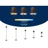 Beper P201UTP403 lampada da divano ricaricabile, controllo touch, altezza regolabile, 2,3 W, Corten