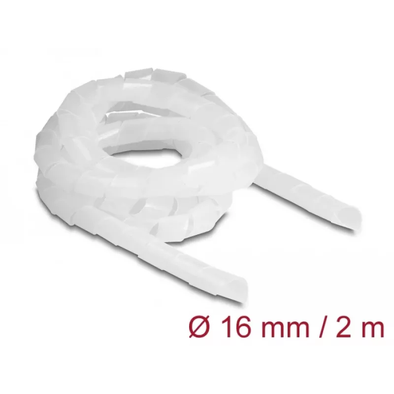 Guaina spiralata DeLOCK flessibile 2 m x 16 mm trasparente polietilene