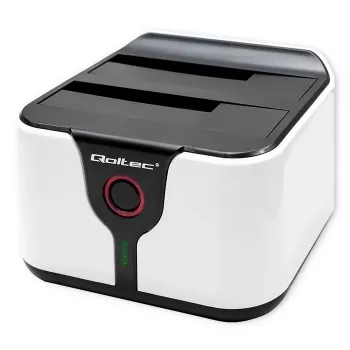 Qoltec 50309 Docking station HDD SSD 2.5 3.5 | SATA III | USB 3.0 | Super Speed 5 Gb/s | con funzione di clonazione