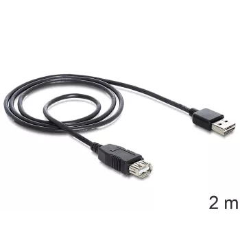 Cavo USB DeLOCK EASY-USB 2.0-A 2 m nero