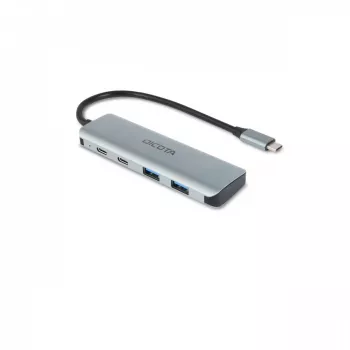 Hub USB Type-C DICOTA D32061 10000 Mbit/s argento