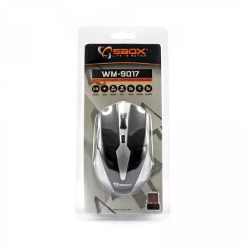Mouse SBOX WM-9017BS nero/argento USB