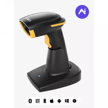 Lettore di codici a barre Inateck BCST-36 — connessione USB con filo, design ergonomico, nero