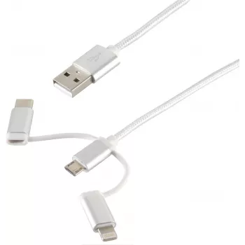 Cavo USB ShiverPeaks BS14-50067 1m USB A Micro-USB B bianco