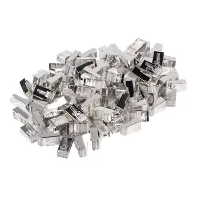Lanberg PLS-5000 connettore per fili RJ-45 acciaio inox - trasparente (PLS-5000)