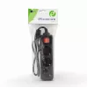Gembird EG-PSU3-01 Prolunga di alimentazione 0,6 m 3 uscite AC per interni nero