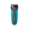 Braun Series 3 310s rasoio bagnato e asciutto batteria con 3 lame flessibili nero/blu