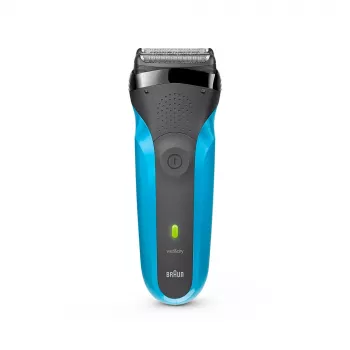 Braun Series 3 310s rasoio bagnato e asciutto batteria con 3 lame flessibili nero/blu