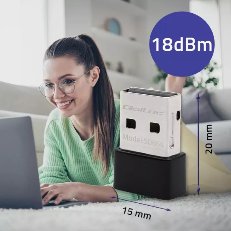 Adattatore wireless mini-USB WLAN ultra-rapido
