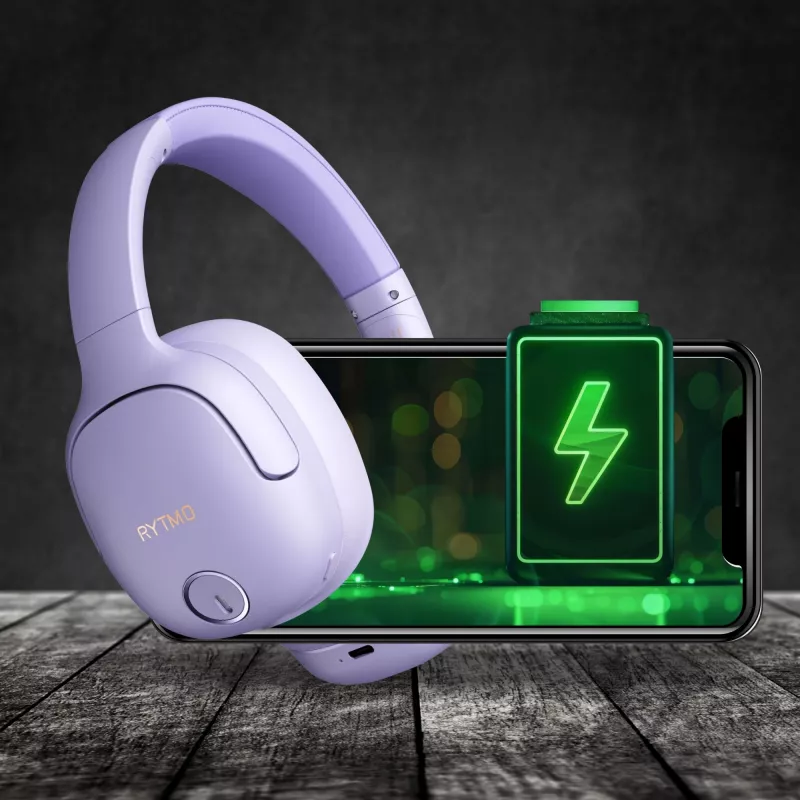 Cuffie MANTA HDP1001PU Rytmo Elegance viola over-ear con filo, modello HDP1001PU