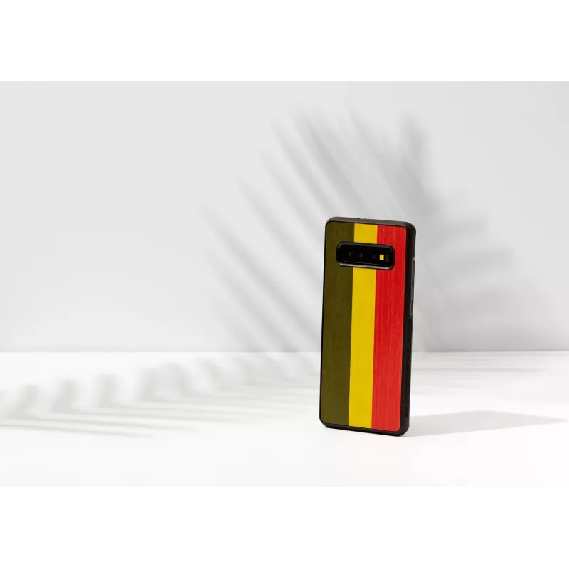 Custodia per smartphone Man and Wood per Galaxy S10 Plus – Reggae nero custodia protettiva
