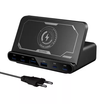 Caricabatterie BlitzWolf BW-S27 160W, 2×USB-A, 4×USB-C