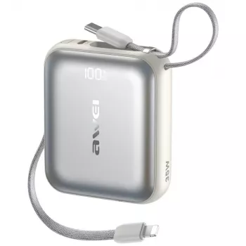 Powerbank Awei AS-181 10000mAh 35W con cavo integrato