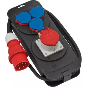Brennenstuhl 1151600010 - Standard - plastica - nero - blu - rosso - 4 prese AC - 2 m - 400 V